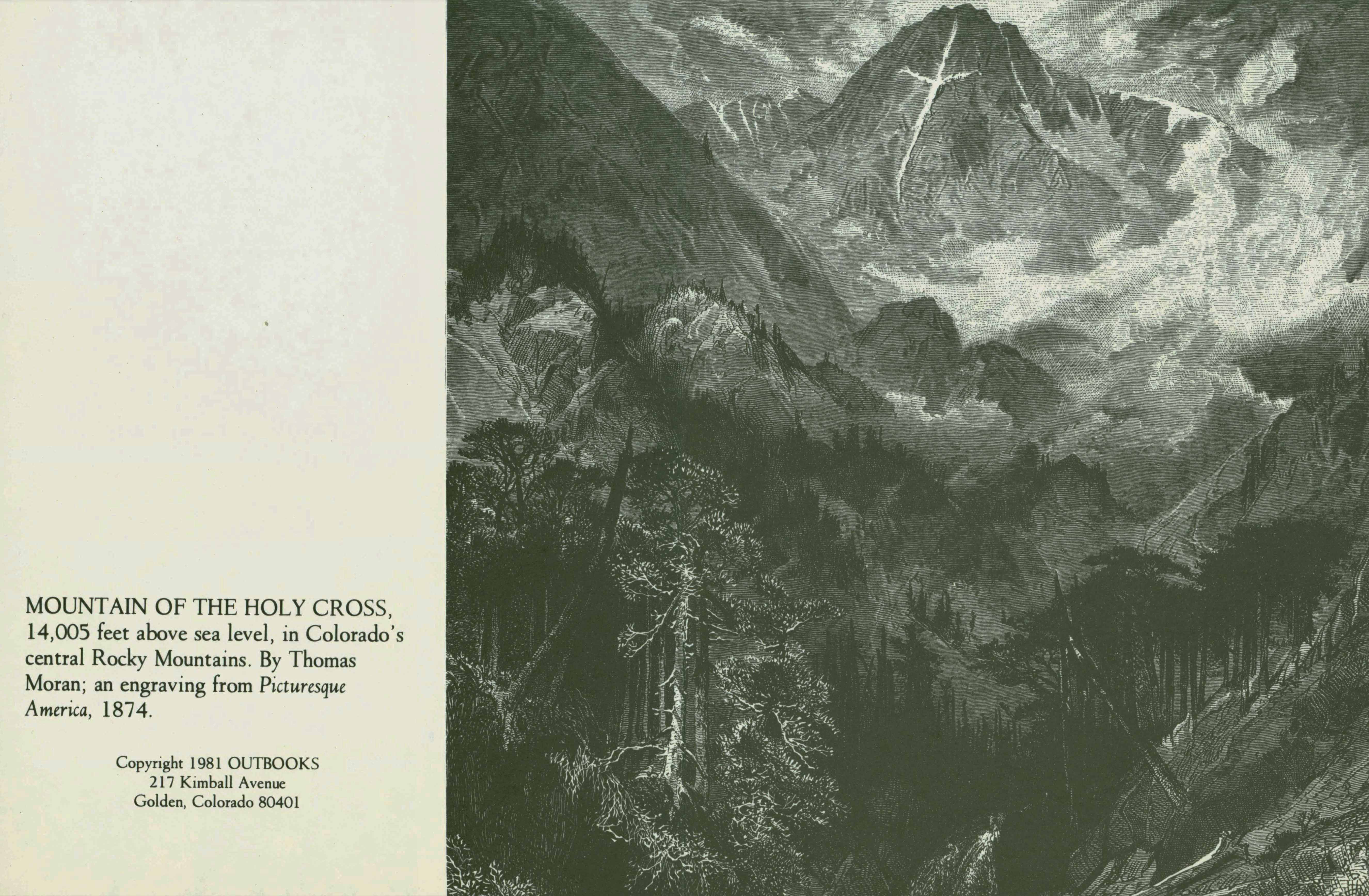colorado rocky mountains notecards. vist091 Holy Cross